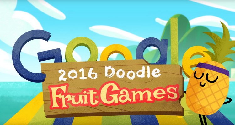 Фруктовый Google Doodle посвященный Олимпиаде в Рио 2016