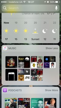 Пример виджета Apple Music для iOS