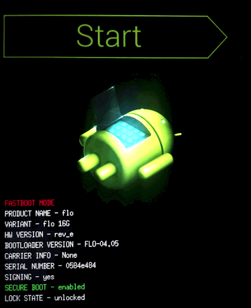 start-mode-android