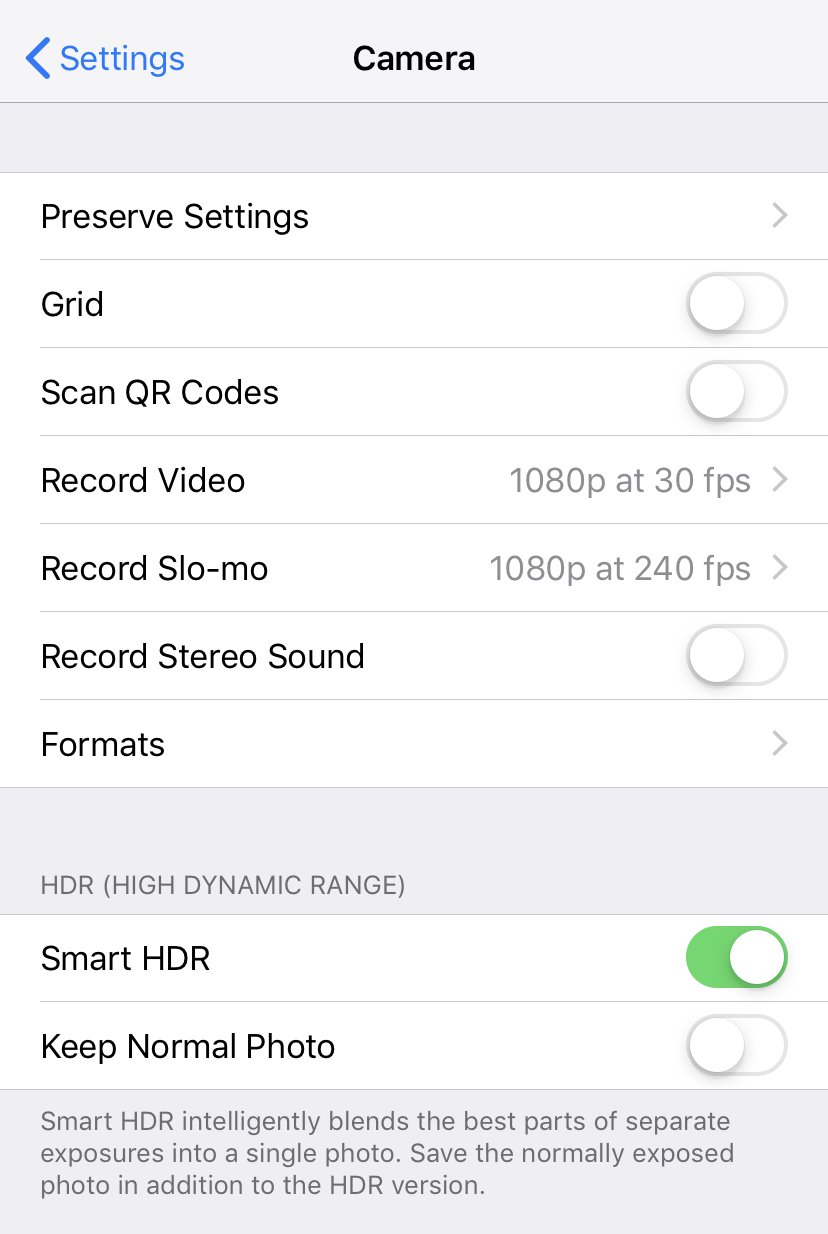 Как включить HDR на iPhone XR